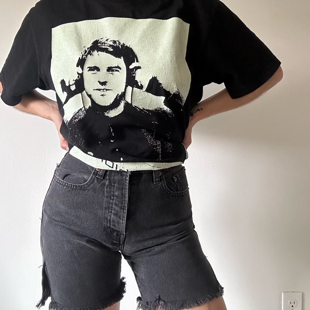 Mango Black Jean Shorts